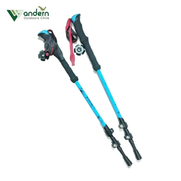 Bastón de Trekking Volide Aluminio Telescópico celeste Bastón de Trekking Volide Aluminio Telescópico celeste