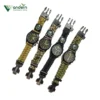 Reloj Táctico Supervivencia 6 en 1 YUZE Brújula, cuerda, silbato, pulsera cuerda con cortante.
