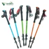 Bastón de trekking de colapso por sistema clikoff. de ajuste manual. Resistente y liviano. Su empuñadura en espuma de alta densidad evita el sudor resbaloso y cremas solares. Dragonera ajustable. Duraluminio de dureza 7075.